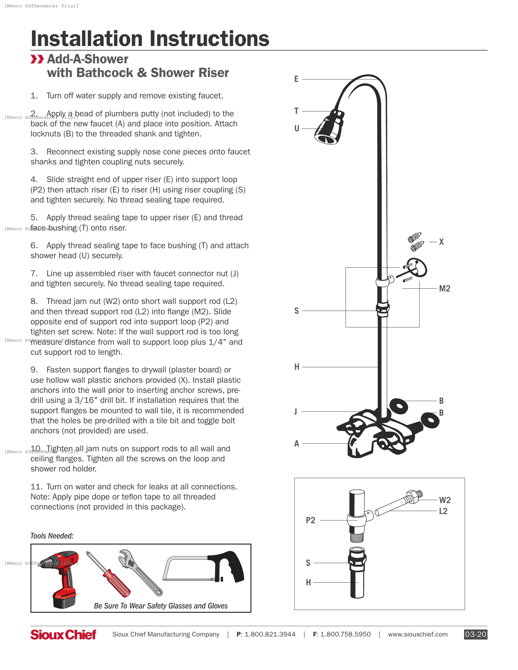 974-68100304 - ADD-A-SHOWER - INSTRUCTION SHEET.PDF Technical Document